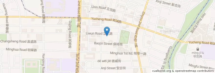 Mapa de ubicacion de 屋頂棕櫚餐廳 en Taïwan, Kaohsiung, 左營區.