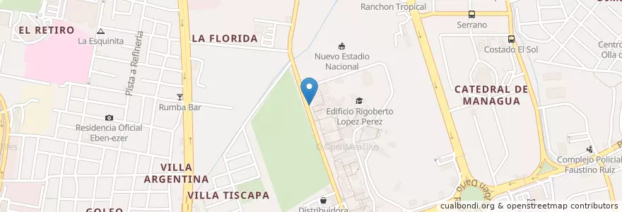 Mapa de ubicacion de Pupusas del IES en ニカラグア, マナグア県, Managua (Municipio).