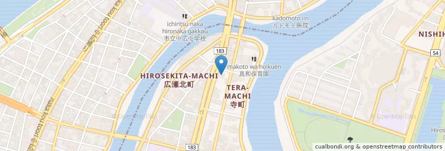 Mapa de ubicacion de 報専坊 en Japão, 広島県, 広島市, 西区.