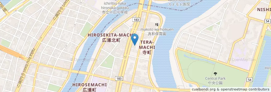 Mapa de ubicacion de 善正寺 en ژاپن, 広島県, 広島市, 西区.