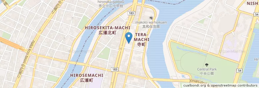 Mapa de ubicacion de 圓龍寺 en ژاپن, 広島県, 広島市, 西区.