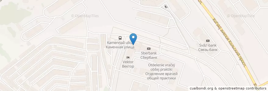 Mapa de ubicacion de Дом молодёжи en Russie, District Fédéral Du Nord-Ouest, Oblast De Mourmansk, Городской Округ Мурманск.