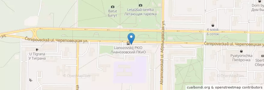 Mapa de ubicacion de Pizza Hut en Russia, Central Federal District, Moscow, North-Eastern Administrative Okrug, Lianozovo District.
