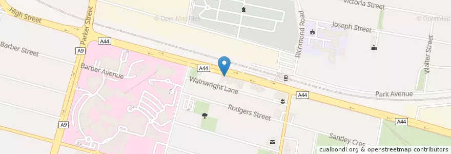 Mapa de ubicacion de St George ATM en Australia, New South Wales, Sydney, Penrith City Council.