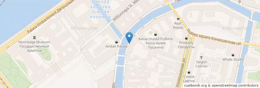 Mapa de ubicacion de Ять en Rusia, Северо-Западный Федеральный Округ, Óblast De Leningrado, San Petersburgo, Центральный Район, Дворцовый Округ.