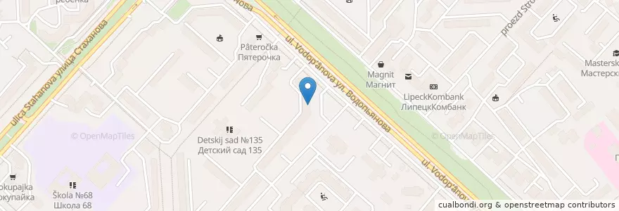 Mapa de ubicacion de Детская поликлиника No 5 en 俄罗斯/俄羅斯, Центральный Федеральный Округ, 利佩茨克州, Городской Округ Липецк.