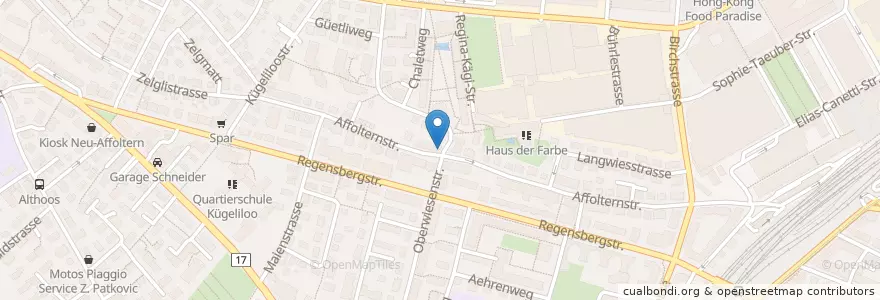 Mapa de ubicacion de Kinderkrippe Harmonie en Switzerland, Zurich, District Zurich, Zurich.