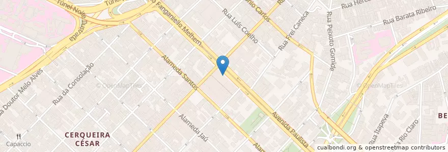 Mapa de ubicacion de Caixa Econômica Federal en Brezilya, Güneydoğu Bölgesi, Сан Паулу, Região Geográfica Intermediária De São Paulo, Região Metropolitana De São Paulo, Região Imediata De São Paulo, Сан Паулу.