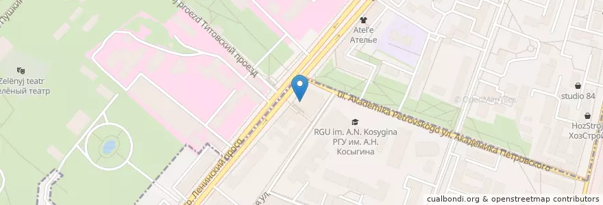 Mapa de ubicacion de Столовая #15 en Rusia, Центральный Федеральный Округ, Москва, Центральный Административный Округ, Район Якиманка.