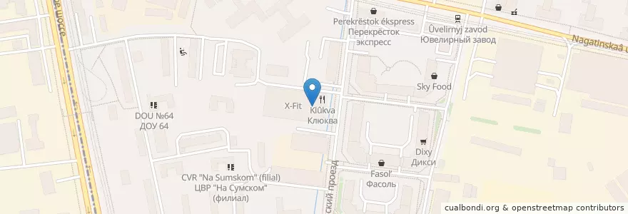 Mapa de ubicacion de ЛаКарот en روسيا, Центральный Федеральный Округ, Москва, Южный Административный Округ, Район Нагатино-Садовники.