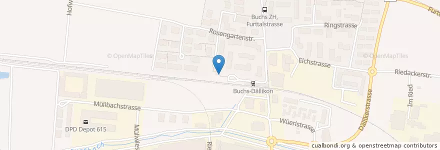 Mapa de ubicacion de Red Apple en Suiza, Zúrich, Bezirk Dielsdorf, Buchs (Zh).