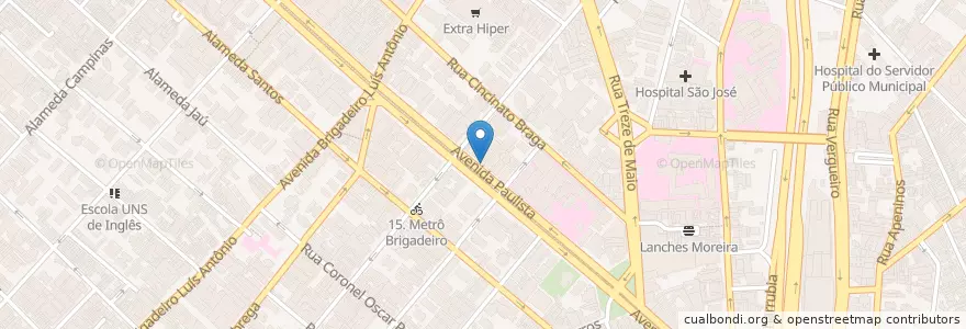 Mapa de ubicacion de Lanchonete Garoa Paulista en البَرَازِيل, المنطقة الجنوبية الشرقية, ساو باولو, Região Geográfica Intermediária De São Paulo, Região Metropolitana De São Paulo, Região Imediata De São Paulo, ساو باولو.