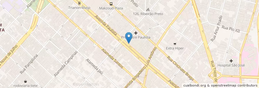 Mapa de ubicacion de Bradesco Prime en Brezilya, Güneydoğu Bölgesi, Сан Паулу, Região Geográfica Intermediária De São Paulo, Região Metropolitana De São Paulo, Região Imediata De São Paulo, Сан Паулу.