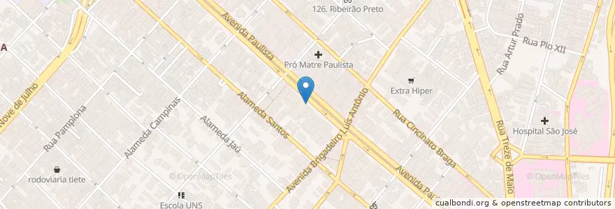 Mapa de ubicacion de Bovinu's Fast Grill en 巴西, 东南部, 圣保罗, Região Geográfica Intermediária De São Paulo, Região Metropolitana De São Paulo, Região Imediata De São Paulo, 聖保羅.