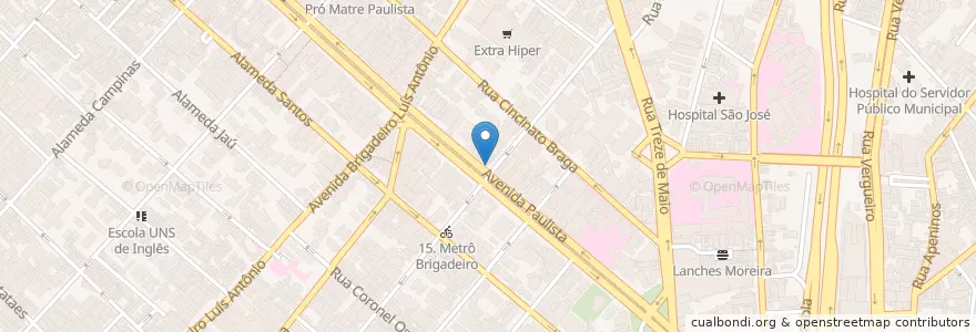 Mapa de ubicacion de Pastel da Maria en Brazilië, Regio Zuidoost, São Paulo, Região Geográfica Intermediária De São Paulo, Região Metropolitana De São Paulo, Região Imediata De São Paulo, São Paulo.