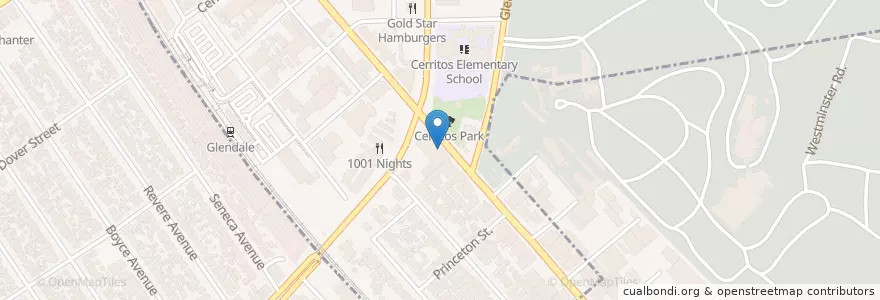 Mapa de ubicacion de Game Haus Cafe en Соединённые Штаты Америки, Калифорния, Los Angeles County, Glendale.