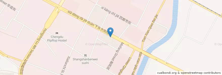 Mapa de ubicacion de ICBC en 中国, 四川省, 成都市, 锦江区 (Jinjiang), 合江亭街道 / Hejiangting.