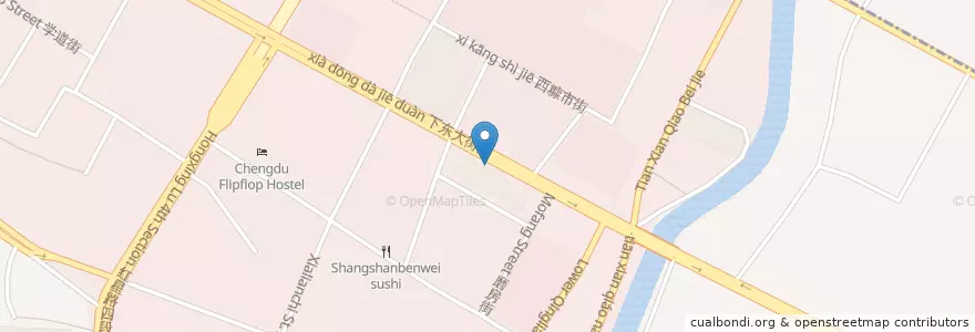 Mapa de ubicacion de Bank of Guiyang en China, Sichuan, Chengdu City, Jinjiang District, 合江亭街道 / Hejiangting.