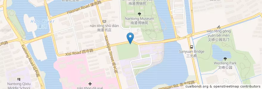 Mapa de ubicacion de 太平兴国教寺 en الصين, 南通市, 崇川区, 新城桥街道.