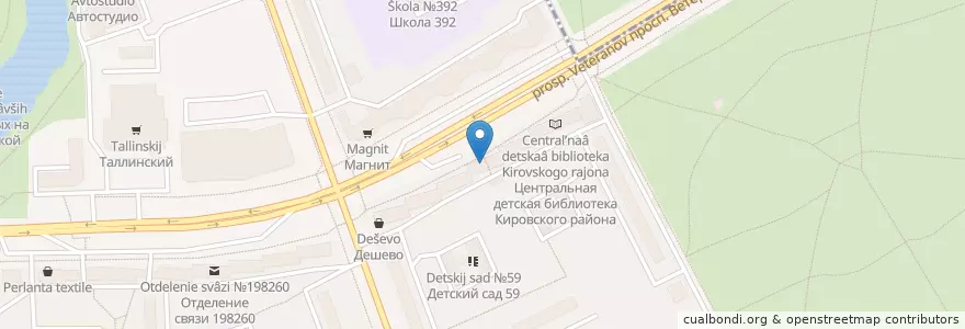 Mapa de ubicacion de Уралсиб en Rusland, Северо-Западный Федеральный Округ, Oblast Leningrad, Sint-Petersburg, Кировский Район, Округ Ульянка.