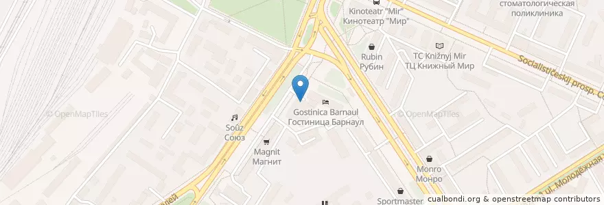 Mapa de ubicacion de Главная дорога en Russland, Föderationskreis Sibirien, Region Altai, Городской Округ Барнаул.