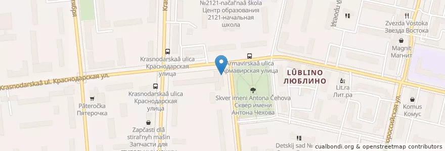 Mapa de ubicacion de Детская библиотека №82 en Rusia, Distrito Federal Central, Москва, Юго-Восточный Административный Округ, Район Люблино.