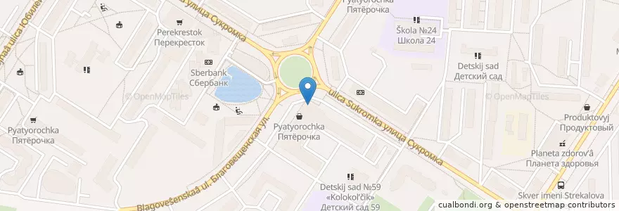 Mapa de ubicacion de Ригла en روسيا, Центральный Федеральный Округ, محافظة موسكو, Городской Округ Мытищи.