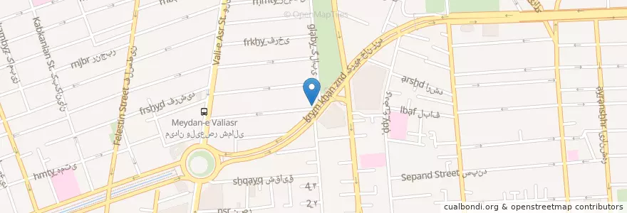 Mapa de ubicacion de بانک ملت en Irán, Teherán, شهرستان تهران, Teherán, بخش مرکزی شهرستان تهران.