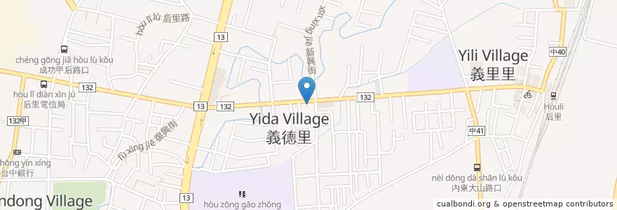 Mapa de ubicacion de 后安診所 en 타이완, 타이중 시, 허우리 구.