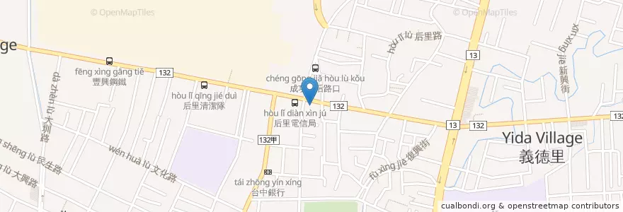 Mapa de ubicacion de 好美味精緻全自助餐 en Tayvan, Taichung, 后里區.