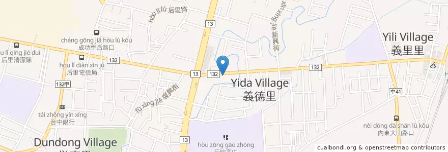 Mapa de ubicacion de 食神滷味 en 타이완, 타이중 시, 허우리 구.