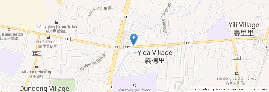 Mapa de ubicacion de 高雄大碗公剉冰 en Taiwan, 臺中市, 后里區.