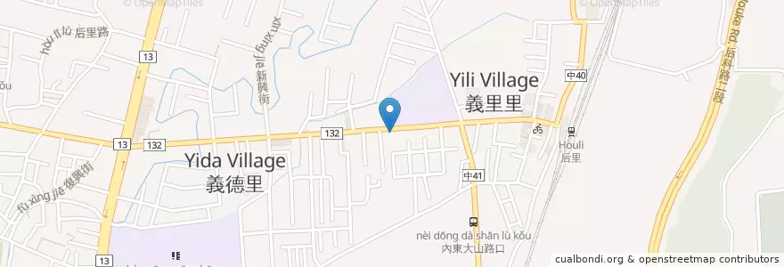 Mapa de ubicacion de 吉泰診所 en Taiwan, Taichung, Distretto Di Houli.