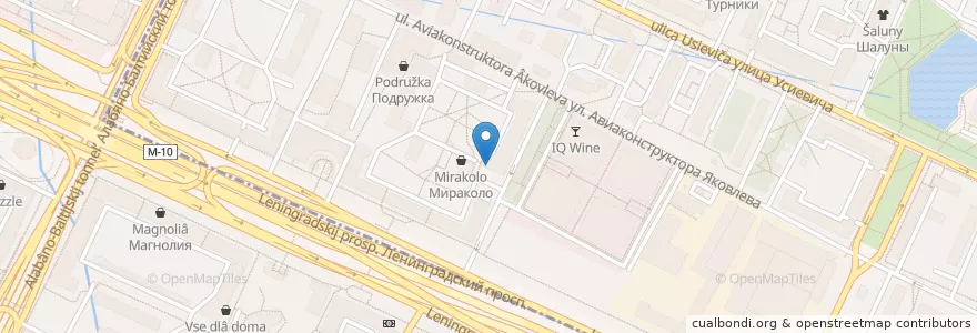 Mapa de ubicacion de Гемотест en 러시아, Центральный Федеральный Округ, Москва, Северный Административный Округ, Район Сокол, Район Аэропорт.