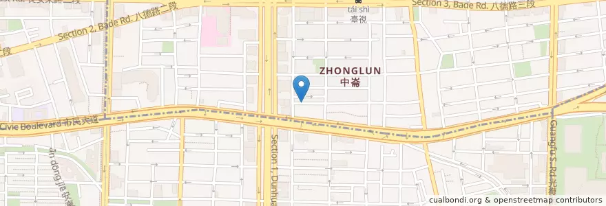 Mapa de ubicacion de 棻蘭家厨 en 台湾, 新北市, 台北市, 松山区.