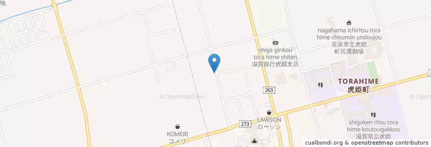 Mapa de ubicacion de 大将軍神社 en Япония, Сига, 長浜市.