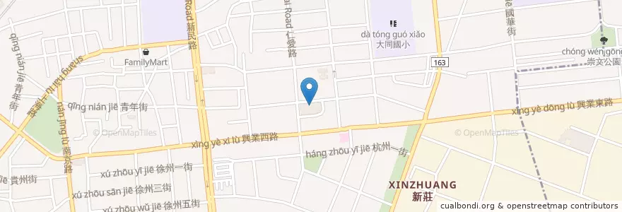 Mapa de ubicacion de 深呼吸早午餐 en Taiwan, Taiwan, Chiayi, Landkreis Chiayi, 西區.