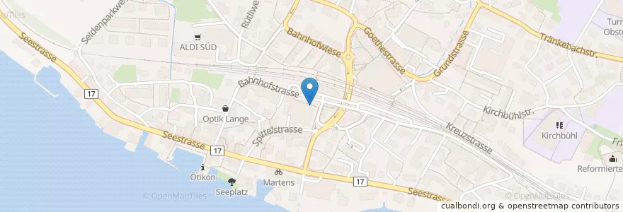 Mapa de ubicacion de Mr. Dr.med.dent. Rolf Brönnimann en Zwitserland, Zürich, Bezirk Meilen, Stäfa.