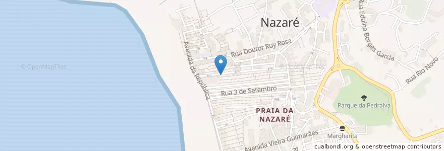 Mapa de ubicacion de A Tasquinha en Portugal, Centre, Leiria, Oeste, Nazaré, Nazaré.