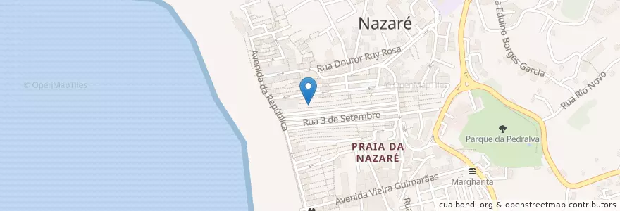 Mapa de ubicacion de Bar Blitz en Португалия, Центральный Регион, Leiria, Oeste, Nazaré, Nazaré.