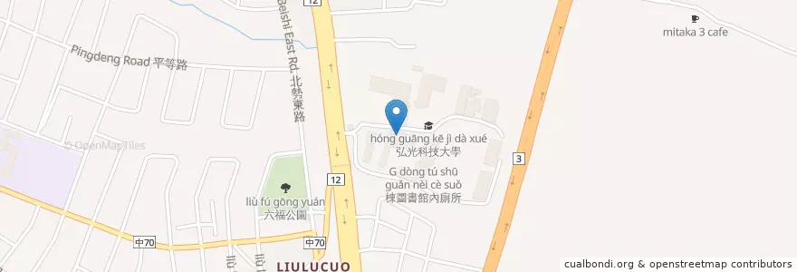 Mapa de ubicacion de P棟廁所 en تايوان, تاي شانغ, 沙鹿區.