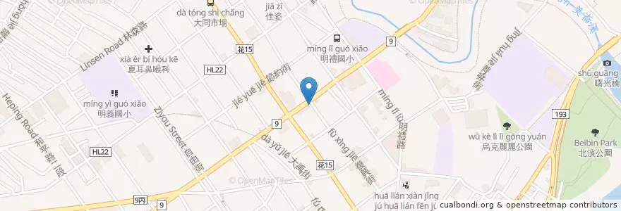 Mapa de ubicacion de 樺姐的店 en 臺灣, 臺灣省, 花蓮縣, 花蓮市.