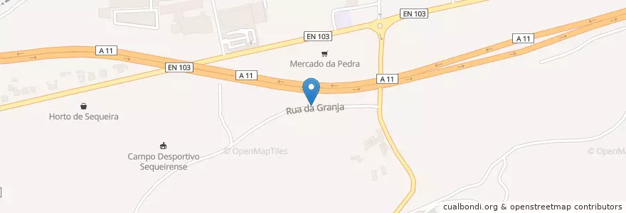 Mapa de ubicacion de Sequeira en Португалия, Северный, Каваду, Braga, Braga, Sequeira.