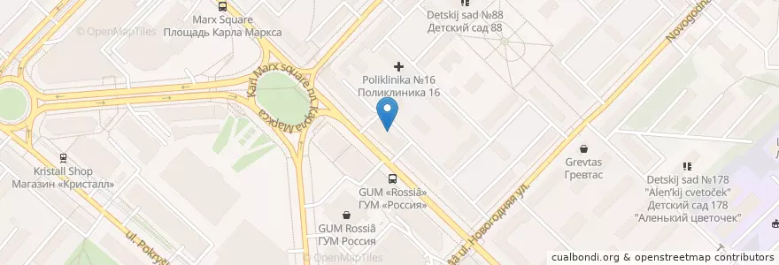 Mapa de ubicacion de Вилка-Ложка en روسيا, Сибирский Федеральный Округ, نوفوسيبيرسك أوبلاست, Городской Округ Новосибирск.