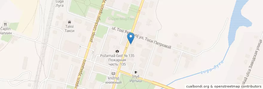Mapa de ubicacion de Суши-шоп en Russie, District Fédéral Du Nord-Ouest, Oblast De Léningrad, Лужский Район, Лужское Городское Поселение.