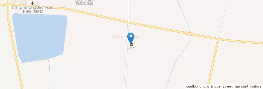 Mapa de ubicacion de KFC en Çin, Şanghay, Qingpu.