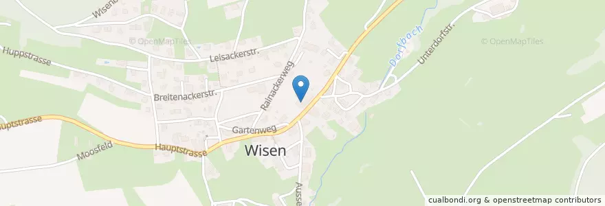 Mapa de ubicacion de Gasthaus Löwen en Швейцария, Золотурн, Amtei Olten-Gösgen, Bezirk Gösgen, Wisen (So).