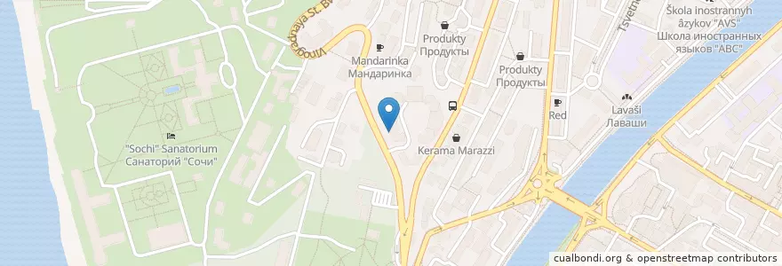 Mapa de ubicacion de Зенит en Россия, Южный Федеральный Округ, Краснодарский Край, Городской Округ Сочи.