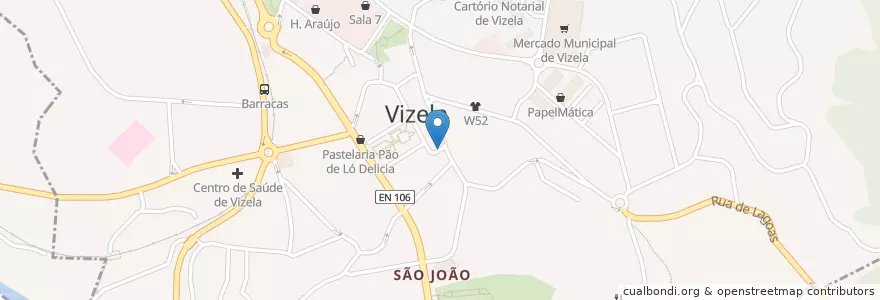 Mapa de ubicacion de BPI en Portugal, Norte, Braga, Ave, Vizela, Caldas De Vizela.