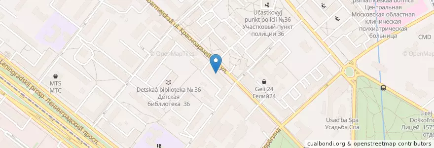 Mapa de ubicacion de Стардог!s en Rusya Federasyonu, Центральный Федеральный Округ, Москва, Северный Административный Округ, Район Аэропорт.
